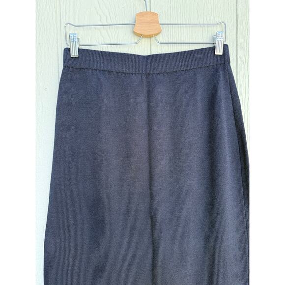 ST. JOHN classic Santana knit deep navy blue full length midi maxi stretch skirt - Picture 6 of 8